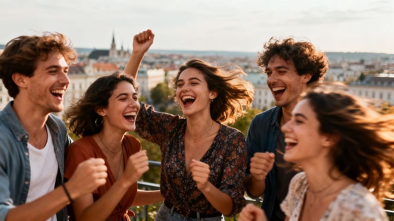 JGA Wien Feiernde Menschen in Wien